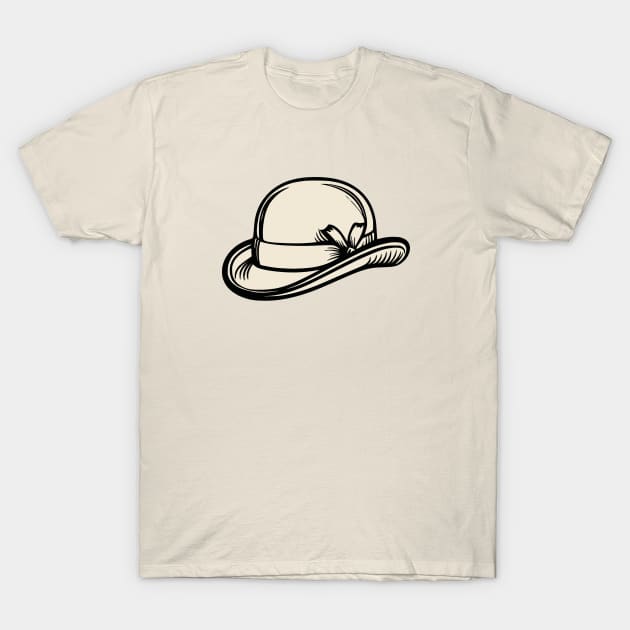 Line art of a Bowler hat T-Shirt by design/you/love